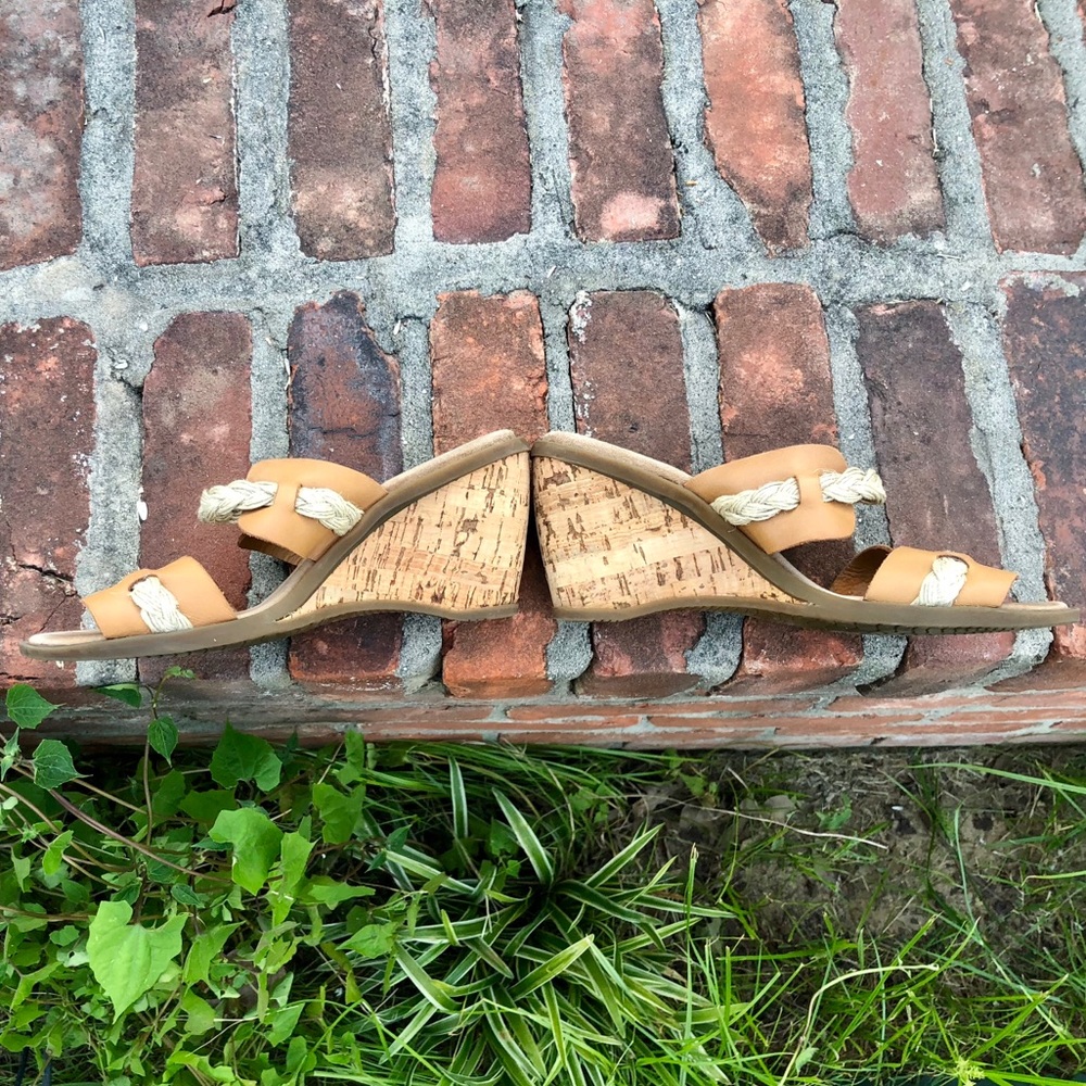 Sbicca 8.5 Cork wedge woven sandal boho vintage